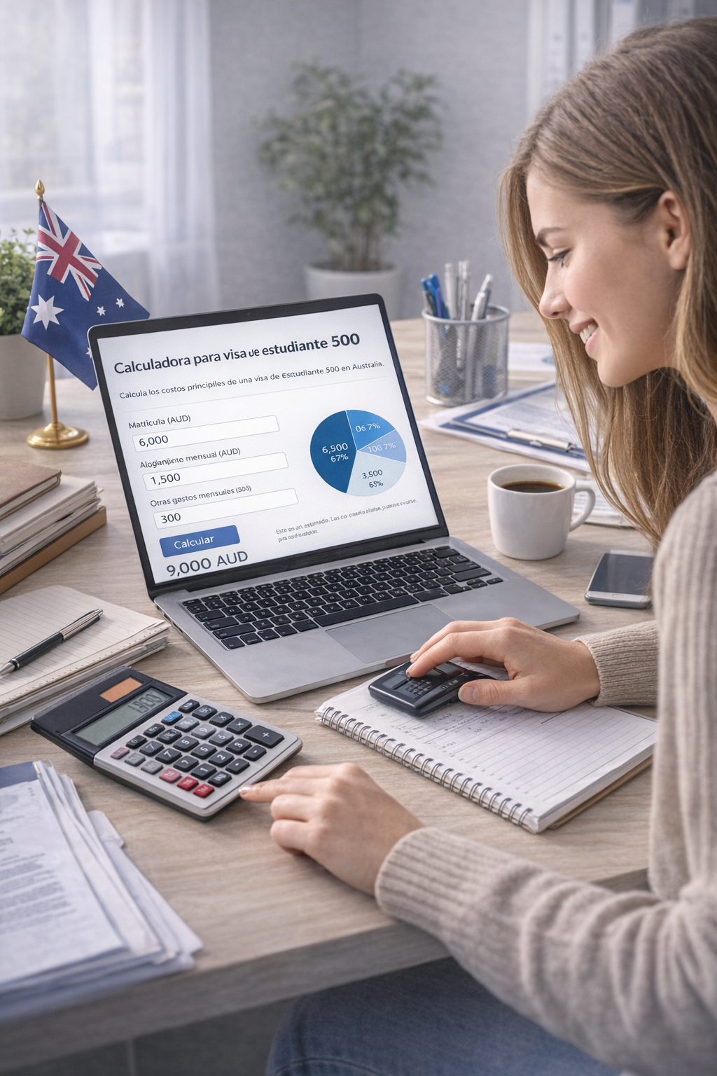 Calculadora para visa de estudiante 500 en Australia